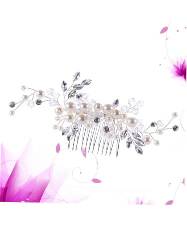 FRCOLOR Accessories bridal headpiece pearl hair accessories white hair accessories bridal comb wedding hair accessories bridal hair accessories wedding hair comb bride crystal Hair Comb - Buy Online on GoSupps.com