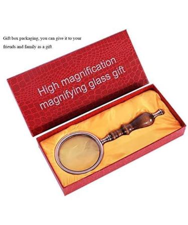 Magnifier 10X Handheld Magnifying Glass Antique Free Lens for Reading Senior Low Vision Books Map Inspection Handcraft Hobby 225 * 88 * 30mm Good Times - Buy Online on GoSupps.com
