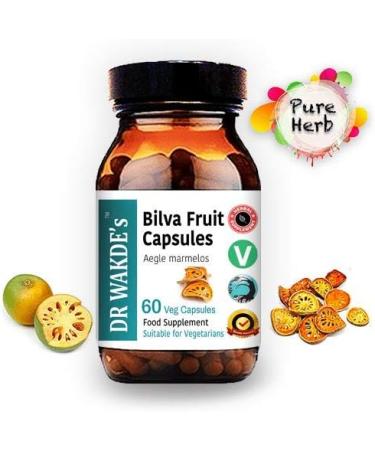 Dr. Wakde's Bilva (Bael) Fruit Capsules - 100% Natural Herbal Supplement - 60 Veggie Capsules - Buy Online on GoSupps.com