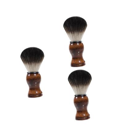 Minkissy 3st Men Bartbrush fake arm captain's hat Cupcake-Topper for Christmas Turban Styling beard cleaning brush cleaning brush shaving brush man beauty tools wooden