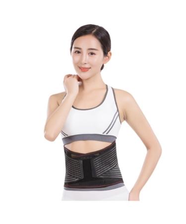 GTHNHD Waist Trainer Lumbar Brace Belt Summer Lower Back Brace Support Waist Trainer Lumbar Belt Waist Cincher X-Large Black