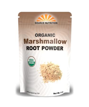Pure USDA Organic Marshmallow Root Powder, 4 oz, Pure Whole Powder, No Additives or Fillers, Supports Digestive Health - Althaea Officinalis