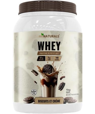 miNATURALS Whey Pure Isolate High Protein Drink Mix Powder For Shakes (Cookies & Cream - 1 KG) - with Inulin Fibre - Chicory Root Cookies & Cream (1 KG) - Buy Online on GoSupps.com