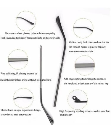 Universal Metal Eyeglass Leg Repair Tool - Non-Slip Spectacle Accessories - Replacement Frame Arm - Black - Free Size - Buy Online on GoSupps.com