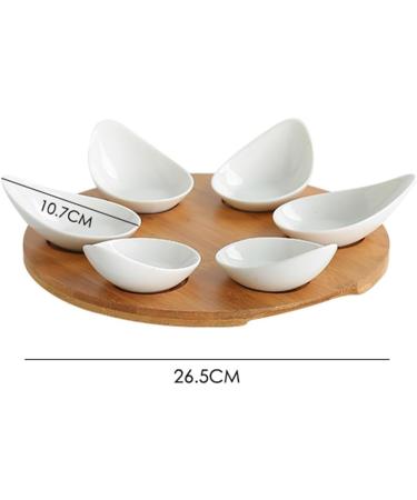 Fruit Bowl Snack Containers Serving Plate Divide Bowl Removable Serving Plate Dip Fruit Vegetable Candy Snack White Ceramic Seasoning Plate Breakfast Bowls - Buy Online on GoSupps.com