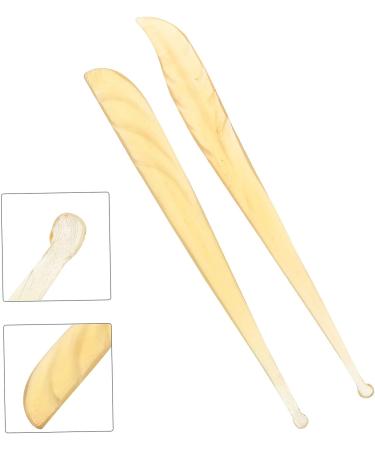 Healeved Croissant Ear Pick & Shofar Ear Wax Picker - 2 Pcs Ear Cleaning Tool Set | Light Yellow, 11.5x1.2x0.3cm - Buy Online on GoSupps.com