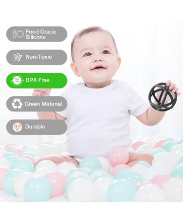 Buy BPA-Free Silicone Baby Toy Grasping Toy & Teething Ring - Safe Apricot Color for Infants - Buy Online on GoSupps.com