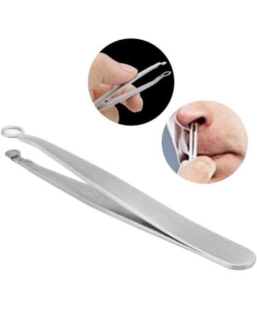 Nose Hair Tweezers Stainless Steel Round Tip Face Hair Remover Eyelash Eyebrow Tweezers Eyelash Tweezers - Buy Online on GoSupps.com