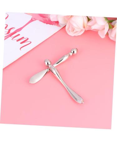 Minkissy Eye Massage Device - 2 Piece Skin Care Tool for Tiredness Relief & Anti-Fold - Silver Face Beauty Stick (8x0.5cm) - Buy Online on GoSupps.com