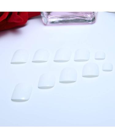 Yienate False Toe Nails - Chic Bridal White Full Cover Nail Tips - 24pcs Exquisite Fake Toenails - Buy Online on GoSupps.com