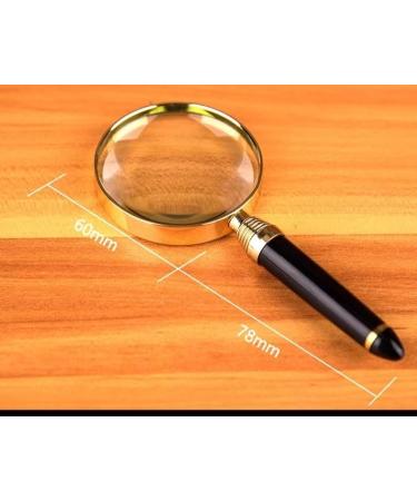 Portable Magnifying Glass 20 Times high-Definition Copper Magnifying Glass fine Copper Frame Identification and Maintenance of Old People Reading Children's Audience - Buy Online on GoSupps.com
