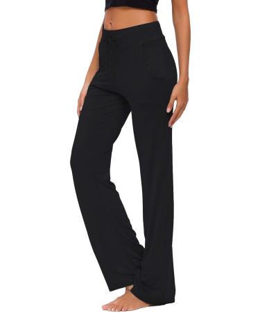 Straight leg yoga pants pockets hot sale