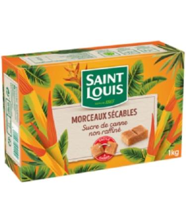 SAINT LOUIS Cane Sugar Unrefined Sectionable Pieces 1kg/Box - Offers of 1 2 3 5 and 10 Boxes - Free Shipping - Buy Online on GoSupps.com