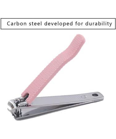 UNbit Nail Clipper Adult Nail Clippers/Pink Silicone Surface Carbon Steel Plating Pink Nail Clippers 8.5 * 1.5cm Pink Silicone Surface Nail Clippers - Buy Online on GoSupps.com