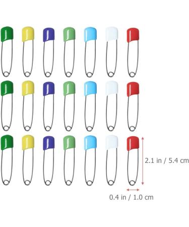 iplusmile 200 Pcs Safety Pins - Nappy, Hijab, Sewing, Girl Scout Swaps - Steel 5.4x1cm - Infant Diapers, Kilts, Household - Plastic Head - Baby Safety - Scotland Theme - Colorful - 2pcs - Buy Online on GoSupps.com