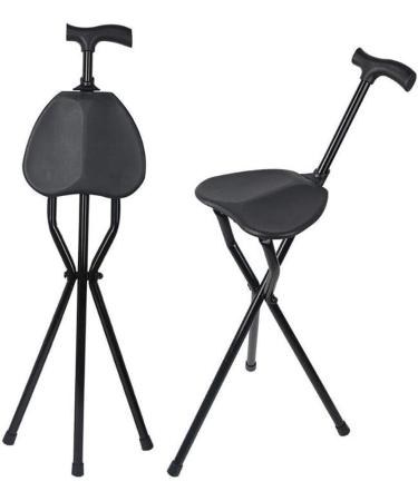 Walking Stick with Seat Upright Walker Crutch Walking Cane with Seat - Folding 2-in-1 Folding Walking Stick Seat for Men and Women for Elderly Gift Selfless dedication - Buy Online on GoSupps.com