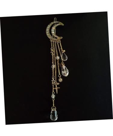 minkissy Goody Hair Clips for Women Hair Accessories for Women Rhinestone Barrettes Rhinestone Hair Accessories Rhinestone Hair Clip Women Hair Accessories Tassel Clip Moon Women's Pendant - Buy Online on GoSupps.com