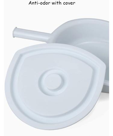 Bedpan with Lid & Handle Firm Thick Stable PP Bedpan Portable Bed Pans for Bedridden Patient for Men and Women - Buy Online on GoSupps.com