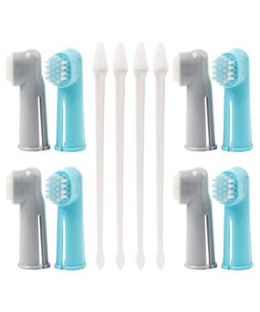 POPETPOP Dogs Tooth Cleaning 4 Set Toothbrushes Dog Teeth Brushing Pet Finger Toothbrush Finger Brush Toothpaste Clean