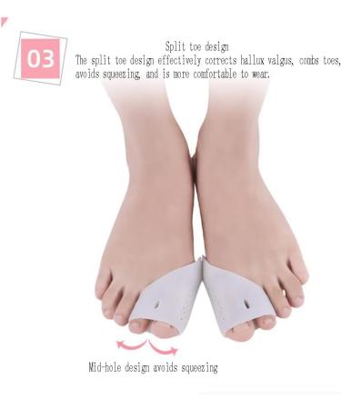 DEAVER Split Toe Big Bone Orthosis Bunion Correctors Gel Care Straightener Protectors - 1 Pair - Buy Online on GoSupps.com