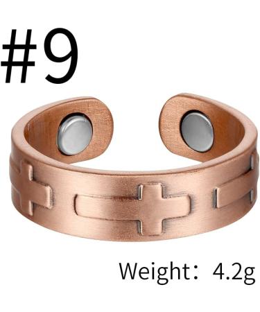 MagEnergy Magnetic Copper Rings for Men - 3500 Gauss Lymph Detox Jewelry Gift (2pcs) - Solid Pure Copper - Buy Online on GoSupps.com