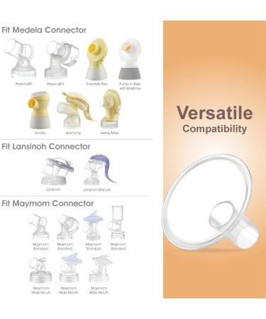 Maymom Myfit 13Mm Shields Compatible with Medela Breast Pump- Personalfit Freestyle Harmony Maxi Connector Connect to Widemouth/Narrow Connector Personalfit/Freestyle Flex Connector 2Pcs - Buy Online on GoSupps.com