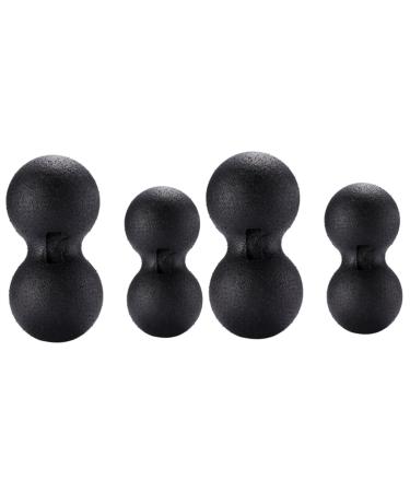 Fomiyes 4 pieces peanut yoga roll Massage devices for the legs peanut ball pilates-equipment health massage ball spine peanuts Siamese ball massage ball yoga ball scrollrad fitness