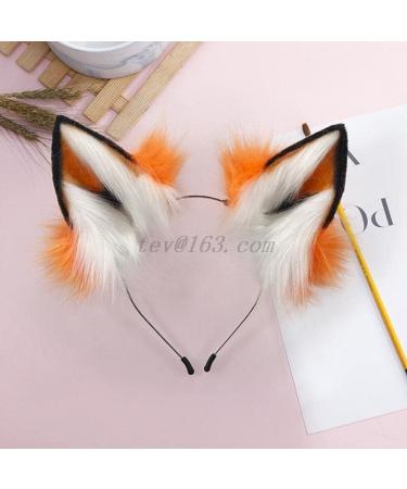Furry Wolf Ears Fox Ears Cat Headband Lovely Plush Animal Hair Hoop Kawaii Anime Cosplay Headband Christmas Halloween (9) - Buy Online on GoSupps.com