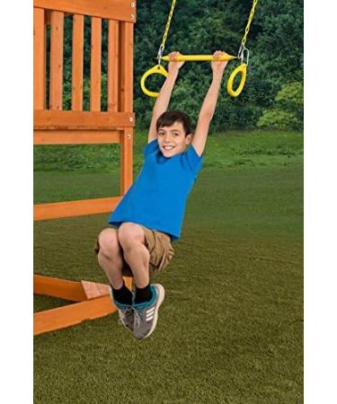 Standard Trapeze Bar with Rings - 6 Colors - 115lb Capacity - Easy to Install - DIY Swingset Accessory - Buy Online on GoSupps.com