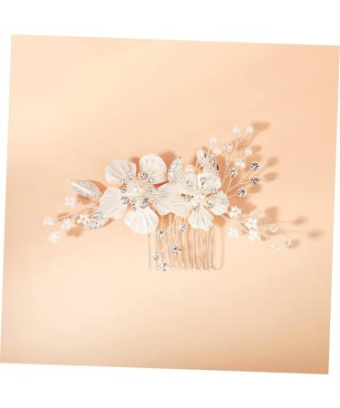 Ipetboom Wedding Hair Comb Clip Floral Hair Accessories Bridal Hair Clip Hair Combs Pearl Hair Comb Pearl Hair Pin Rhinestone Flower Hair Comb Tiara Zinc Alloy Hair up Crystal Bridesmaid - Buy Online on GoSupps.com