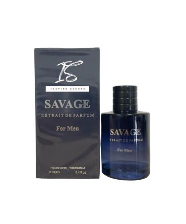 INSPIRE SCENTS Savage for Men 3.4 Oz Extrait De Parfum Spray + Cologne & Travel Spray Set - Masculine Warm Scent for Daily Use (Pack of 3) - Buy Online on GoSupps.com