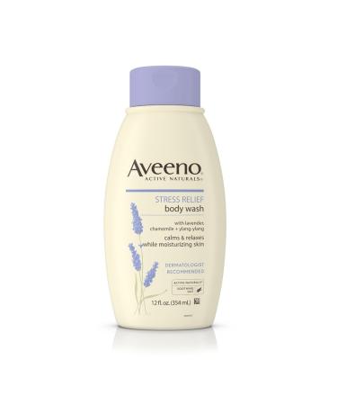 Aveeno Active Naturals Stress Relief Body Wash 12 Oz - Soothing Hydrating International Shipping Available - Buy Online on GoSupps.com