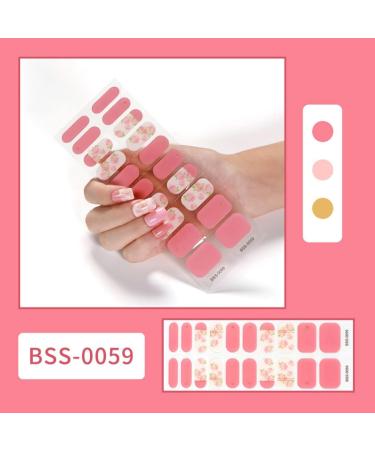 NCTCITY Gel Nail Polish Strips Stickers 20 Full Wraps Semi-Cured Nail Art Sticker Waterproof Self-Adhesive Gel Stickers Decals with Nail File (Pink Rose) Bss-0059 - Buy Online on GoSupps.com