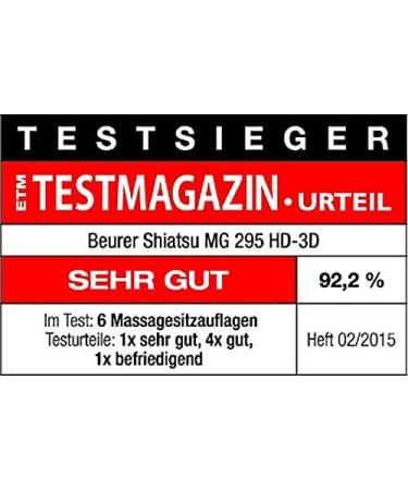 Beurer MG 295 Massage Seat Cover - 4 Shiatsu Heads 3 Areas 2 Speeds | Optimal Relaxation & Comfort - Buy Online on GoSupps.com