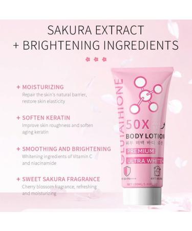 FLLUOUZH Glutathione 50x Tone up Brightening Body Lotion Spf 50+ Ultra Firming & Revitalizing Moisturizing Cream Whitening For All Skin Types 3 Pcs - Buy Online on GoSupps.com