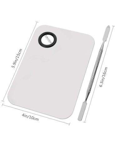 Professional Makeup Palette for Women - Stainless Steel - 15.2 x 10.2 cm - Includes Spatula - Perfect for Makeup Artists - Buy Online on GoSupps.com
