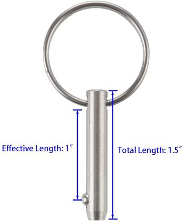 VTurboWay 1/4 Diameter 316 Stainless Steel Bimini Top Pin - Marine Hardware (4 Pcs) - Buy Online on GoSupps.com