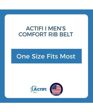 Actifi Men's Rib Belt 24-60 - Comfort Support Brace for Pain Relief in Black - Buy Online on GoSupps.com