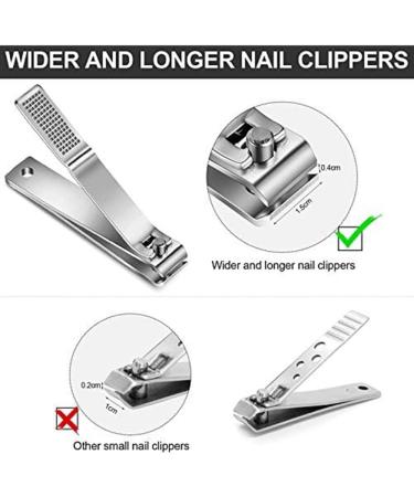 Bonkshire Toenail Clippers Toenail Clippers with Straight Stainless Steel Nail Clippers for Men and Women Thick Nails 6 Pieces Silver - Buy Online on GoSupps.com