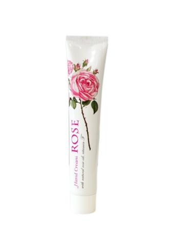 Natural hand cream with rose water rose oil silicone oil and vitamin F 50 ml