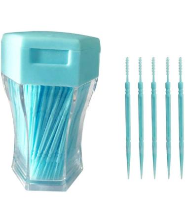 Healifty Toothpicks for Teeth - 200pcs Double Head Interdental Brushes | Oral Care Sky Blue - Buy Online on GoSupps.com