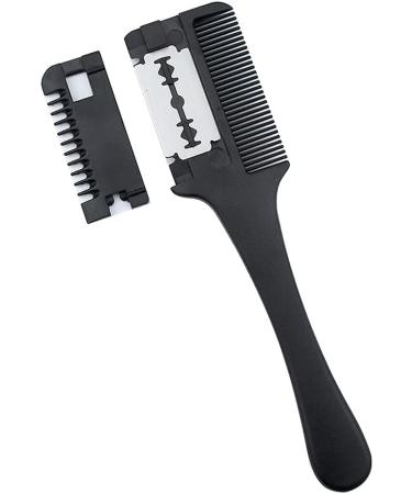 Ainkou Razor Comb Hair Thinner Comb Hair Trimmer Hair Styling Razor Comb Hair Cutter Razor Comb Cutting Scissors Double Sided Tool for Salon Home Hair Cutting Styling (Black) - Buy Online on GoSupps.com
