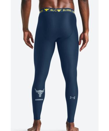 Under Armour Project Rock Compression Workout Pants - Small Navy | Brahma Bull Edition - Buy Online on GoSupps.com