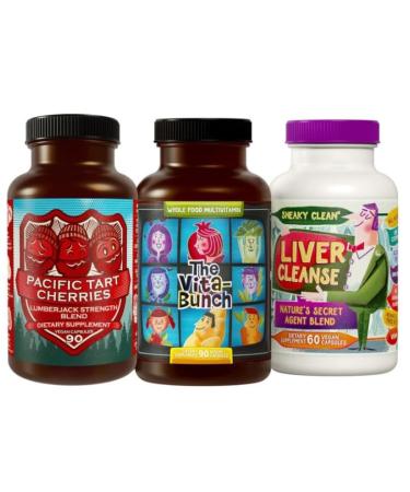 Hippie Farms Multivitamin + Tart Cherry Capsules + Liver Cleanse Bundle