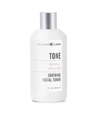 Valjean Labs Soothing Facial Toner | Rose Petal + Glycolic Acid | Helps Calm Irritation  Brighten and Exfoliate Skin | Cruelty Free  Paraben Free  Made in The USA (8 oz)