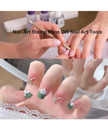 Nail Art Stamp Pen Set 6/10PCS Nail Art Stamp Pen Set Nail Art Flower Stamp Pen Nail Art Stamp Pens DIY Nail Art Tools for Women Girls (10Pcs) - Buy Online on GoSupps.com