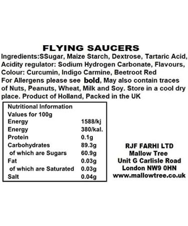 Mallow Tree Flying Saucers in a Sweet Shop Jar 220 g - Buy Online on GoSupps.com