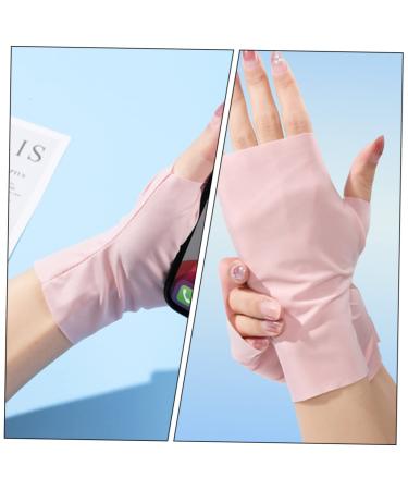 minkissy 3 Pairs Ice Silk Nail Gloves nail salon gloves anti-uv fingerless gloves anti gloves nail molding gel UV nail gloves UV gloves for gel manicures breathable Miss Nail supplies Nylon - Buy Online on GoSupps.com