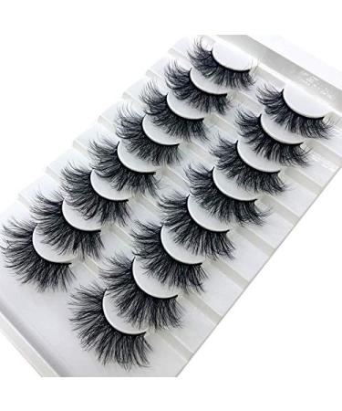 HBZGTLAD 3D Mink Eyelashes - 8 Pairs Luxury False Lashes for Long Natural Makeup Look | WD-04 - International Shipping - Buy Online on GoSupps.com