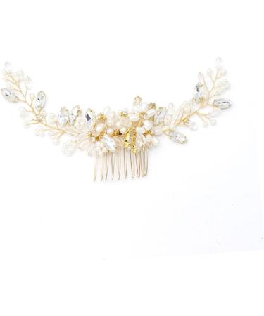 Ipetboom Wedding Hair Comb Rhinestone Comb hair comb wedding Wedding dress pearl comb rhinestones rhinestone accessories bride headgear rhinestone hair comb Comb for Bridal dress Hair up - Buy Online on GoSupps.com